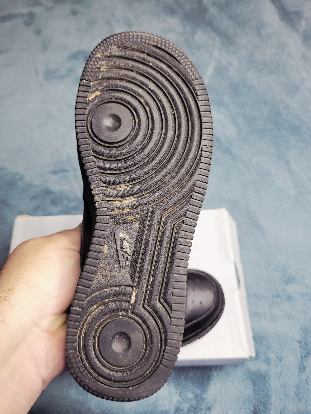 Nike Air Force 1 Low Triple Black GS (2008 Release) Size 4Y w/ OG Box - Picture 5 of 7